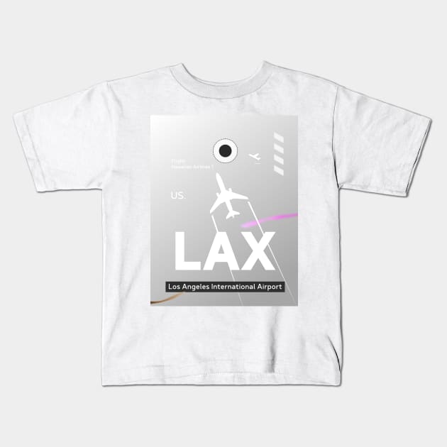 LOS ANGELES LAX Airport Kids T-Shirt by Woohoo